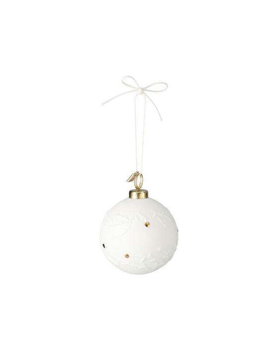 Winter Hanging Ornament Stick Porcelain Gold
