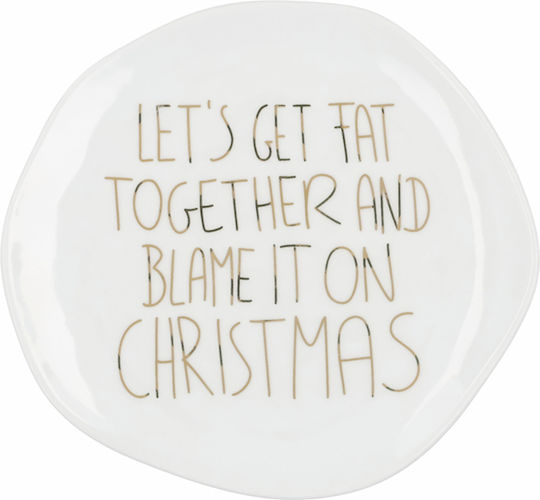 Raeder Christmas Plate Porcelain Gold D14cm.