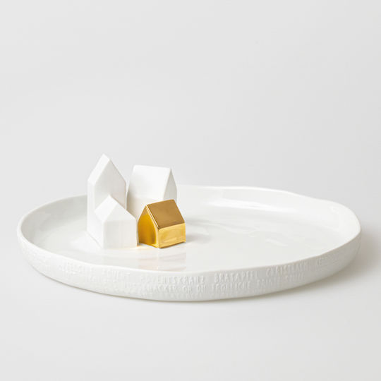 Raeder Christmas Platter Porcelain White D3cm.