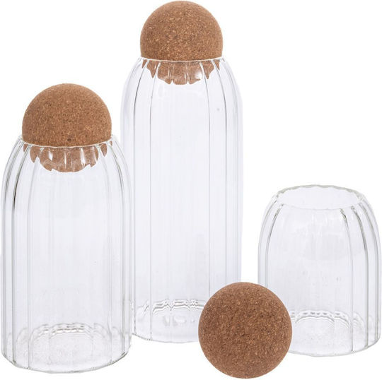 Iliadis Christmas Container Glass Transparent D9cm.