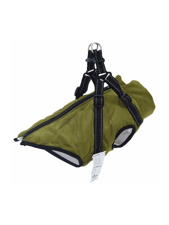 vidaXL Green Fleece / Waterproof Dog Coat Small