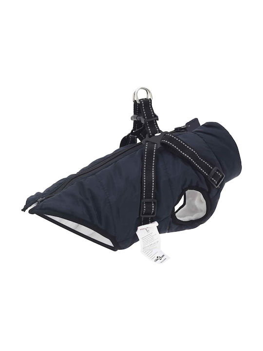 vidaXL Μπουφάν Σκύλου Fleece / Αδιάβροχο Μπλε Medium