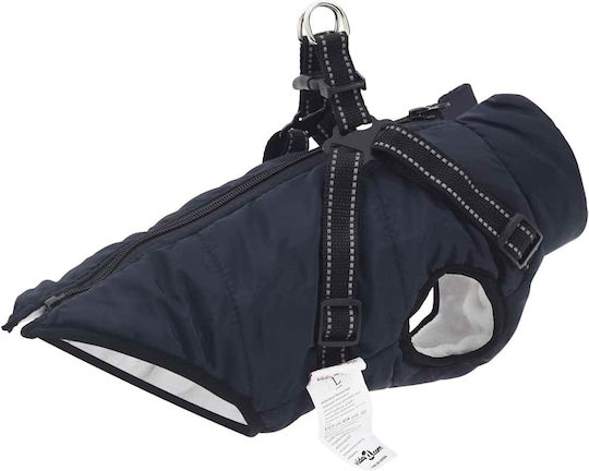 vidaXL Blue Fleece / Waterproof Dog Coat Medium