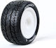 Louise Rc E-rocket 1-10 Buggy Tire Set Mounted Soft White Wheels Hex 12mm 4wd Rear L-t3188swkr Louise Rc World