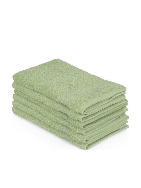 Hobby Home Prosop De Mână 30x50cm Verde 6 Bucăți Greutate 500gsm