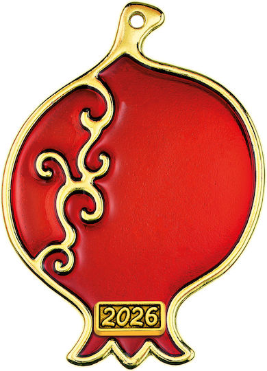 Metal Decorative Gold Pomegranate 5.5x8cm M2026/9923