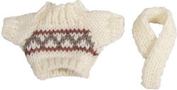 Knitted Miniature Pullover 5.5x8.5cm Scarf