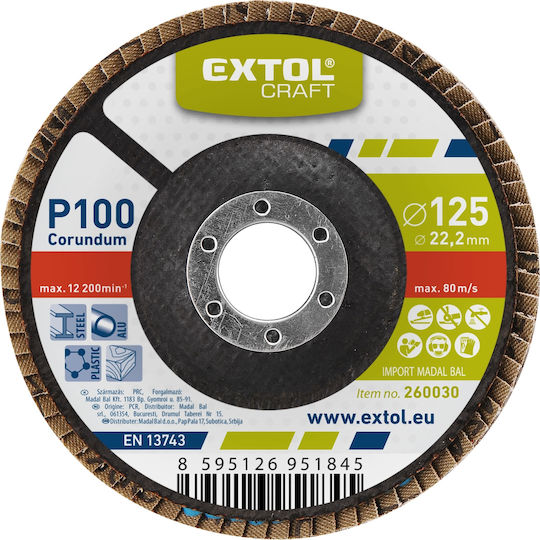Диск За Шлайфане 125мм P100 Extol Craft 260030