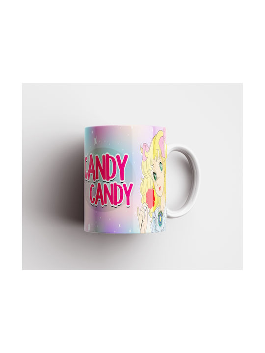 White Ceramic Mug Candy Candy Dp5717
