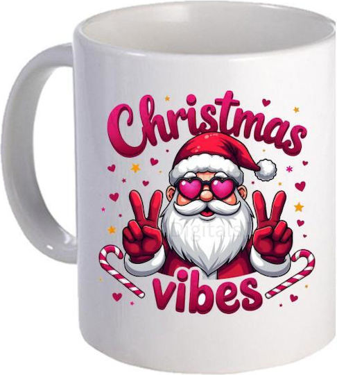 Keramiktasse Weiß 11oz Christmas Vipes