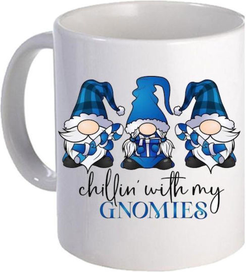Keramiktasse Weiß 11oz Gnomies