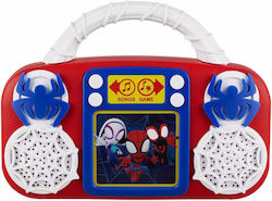Ekids Spidey His Amazing Friends Boombox Karaoke & Ασύρματο Μικρόφωνο Παιδιά Ενσωματωμένη Μουσική Φωτισμό Sound Effects Sa-110 Κόκκινο Μπλε