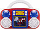 Ekids Spidey His Amazing Friends Boombox Karaoke & Wireless Microphone Kids Built-in Music Lighting Sound Effects Sa-110 Red Blue