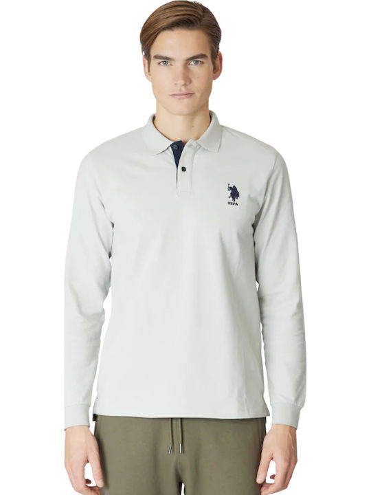 Idris Polo Long Sleeve Grey Men's Blouse