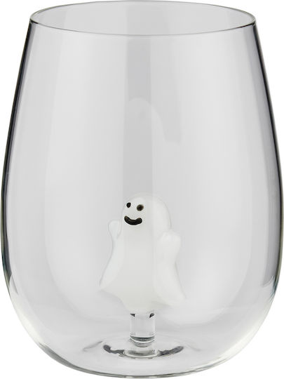 Merry & Joy Glass Ghost 450 Ml Transparent Diameter 9cm X Height 11cm