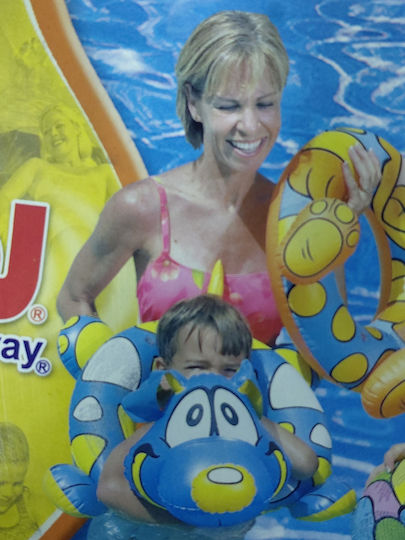 Bestway Kinder Schwimmringe Animal Swim Ring 64cm x 56cm Blau 3-6 Jahre