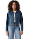 Original Trucker Women's Jean Jacket for Spring or Autumn Blue