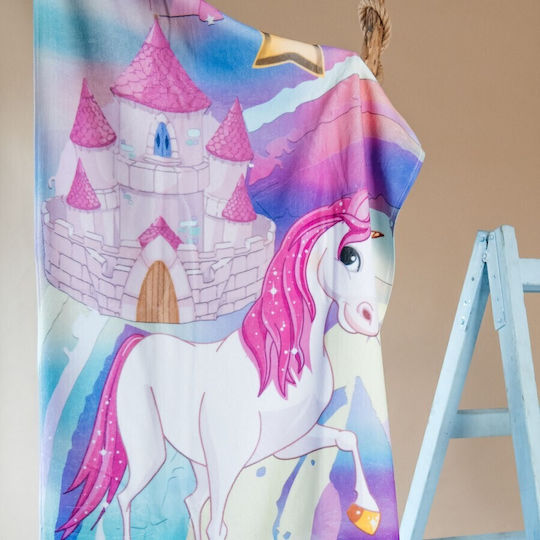 Carmel Kinder-Strandtuch Doppelseitig Einhorn 70x140cm