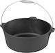 Mercaton Cast Iron Pot Stainless Steel Handle 10 L 34×14 Cm Black
