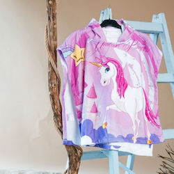 Carmel Children's Beach Poncho Doubleface Unicorn 60x60cm