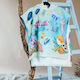 Poncho De Plajă Pentru Copii Carmel Doubleface Ocean 60x60cm