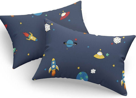 Eponj Home Σετ Παιδικές Μαξιλαροθήκες 50x70εκ. Navy Blue