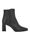 Leder Stiefeletten Damen Schwarz