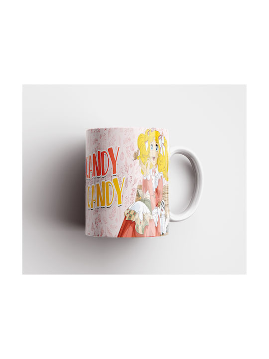 White Ceramic Mug Candy Candy Dp5714