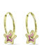 CHrysolithos Earrings Hoops made of Gold 14K