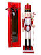 Velve Wooden Christmas Nutcracker Red