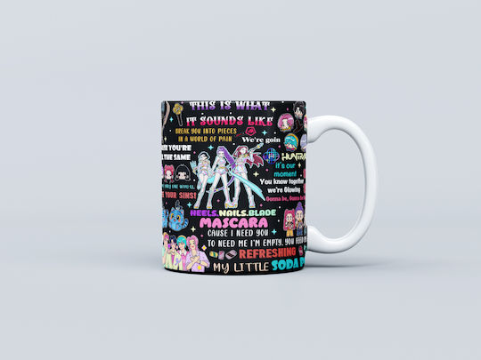 White Ceramic Mug 330ml K-pop Demon Hunter Dp5802