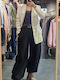 SweetFashion Damen Leder Blazer Beige