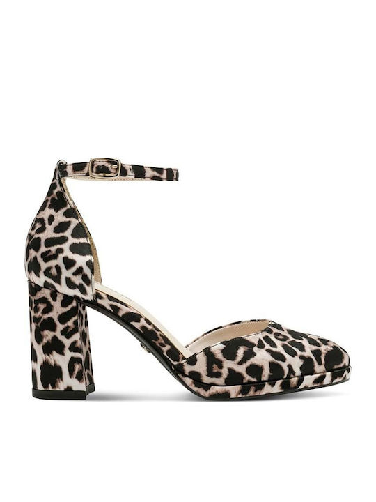 Tamaris Brown Heels Animal Print
