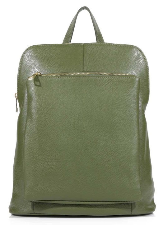 Passaggio Leather Кожена Дамска Чанта Раница Зе...