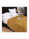Kraft World Sherpa Blanket Super Double 220x240cm Ocher LOUTRINI-Ocher