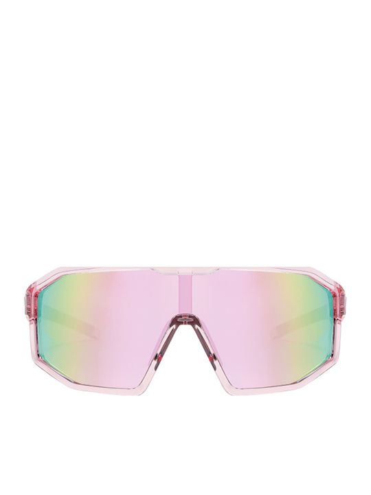 Cortina Unisex Sunglasses with Pink Horn-Rimmed...