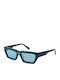 Replay Unisex Sunglasses with Blue Plastic Frame and Turquoise Lens