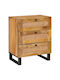 vidaXL Bedside Table Solid Mango Wood 50x33x60cm