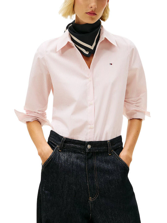 Tommy Hilfiger Mânecă lungă Femei Cămașă Pink C...