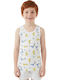 Defne Baby The Wild Dinos Set of Kids' Undershirts Sleeveless White