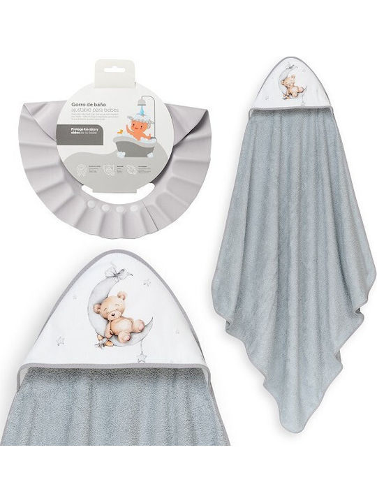 Interbaby Βρεφική Κάπα-Μπουρνούζι με Κουκούλα 100x100εκ.