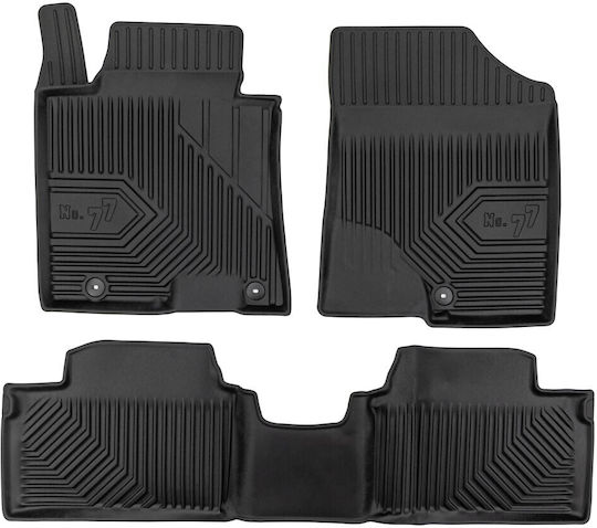 Frogum Set of Front and Rear Mats 4pcs Tray Type for Kia Ceed 2012-2018 Black