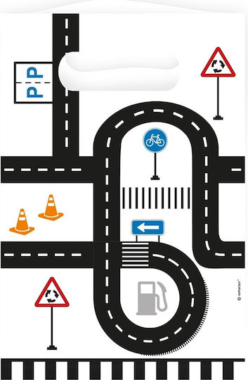 Amscan On The Road Paper Bag for Gift White 16.2x23.4cm. 8pcs