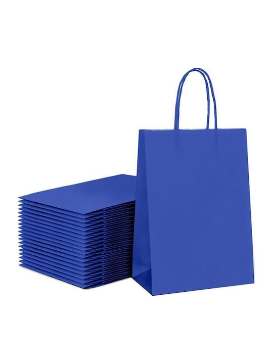 +Efo Paper Bag for Gift Blue 16x8x22cm. 25pcs