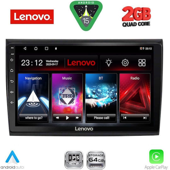 Lenovo Автомобилна Аудио Система (Блутут/USB/AUX/WiFi/GPS/Apple-Carplay/Android-Auto) с Тъчскрийн 9"