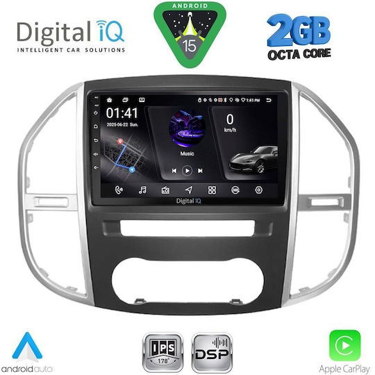 Digital IQ Car Audio System for Mercedes-Benz Vito / Viano 2015 (Bluetooth/USB/AUX/WiFi/GPS/Apple-Carplay/Android-Auto) with Touch Screen 10"