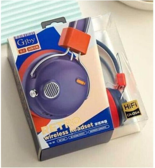 Gjby CA-054 Безжични Bluetooth On Ear Слушалки Червени