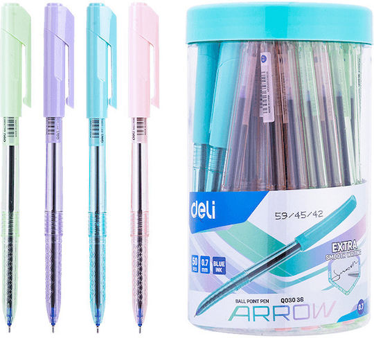 Deli Ballpoint Pens 50 Pieces (Miscellaneous Colours)