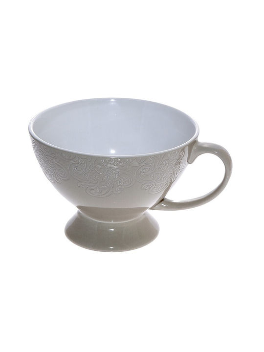 Espiel Vienna Bol de Servire pentru Cereale Rotund Ceramică Bej cu Diametru 13.3buc