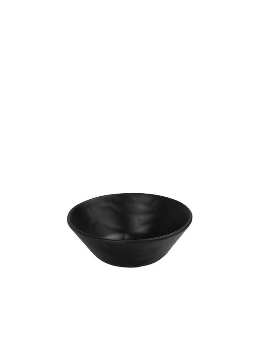 Espiel Wavy Serving Bowl Round made of Melamine Matte Black with Diameter 15cm